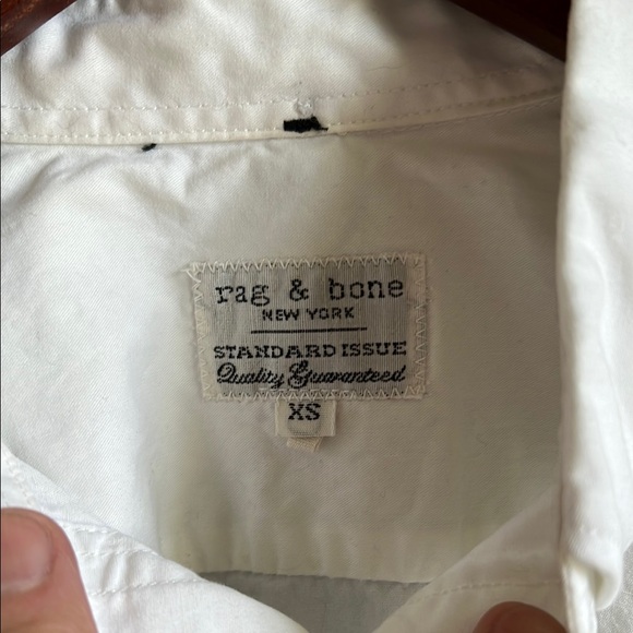 Rag & Bone Classic White Men's Cotton Button Up Shirt Size XS - Picture 3 of 7